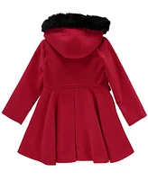 S. Rothschild & Co Toddler Little Girls Hooded Trim Coat