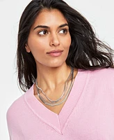 On 34th Women's V-Neck Dropped-Shoulder Sweater, Created for Macy's