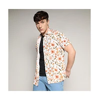 Men's Orange Flower Shirt