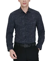 Tallia Men's Slim-Fit Paisley Dress Shirt