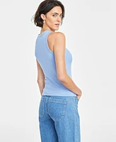 On 34th Women's Plus Ribbed High-Neck Tank Top, Created for Macy's