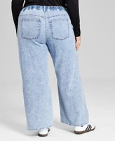 And Now This Trendy Plus Wide-Leg High-Rise Jeans