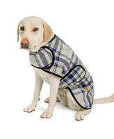 Chilly Dog Grey And Blue Plaid Coat