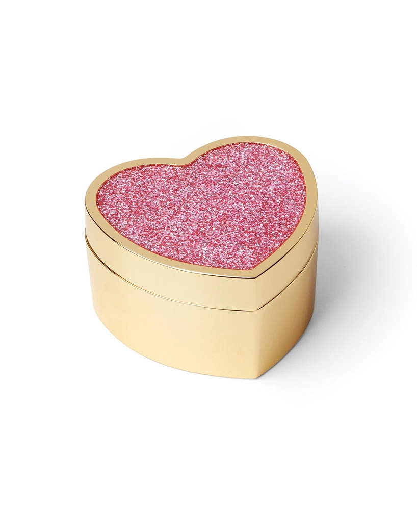 kate spade new york Sitting Pretty Pink Glitter Heart Box