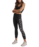 Dkny Sport Women's High-Rise Logo Graphic 7/8 Leggings