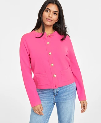 On 34th Women's Milano Crewneck Cardigan, Created for Macy's