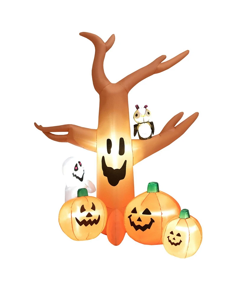 Vebreda 8 Feet Halloween Inflatable Dead Tree with Led Lights