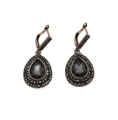 Sohi Women's Stone Drop Earrings