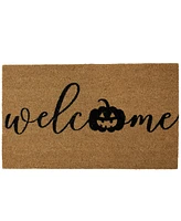 Northlight Pumpkin "Welcome" Halloween Doormat, 18" x 30"