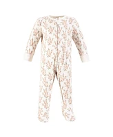 Hudson Baby Girls Cotton Sleep and Play