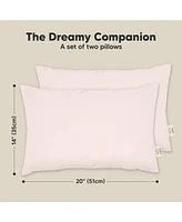 KeaBabies 2pk Jumbo Toddler Pillow - Soft Organic Cotton Kids Pillows for Sleeping 14X20 Travel Age 2-5