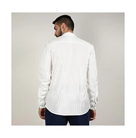Men's Chalk White Pleat-Creased Shirt