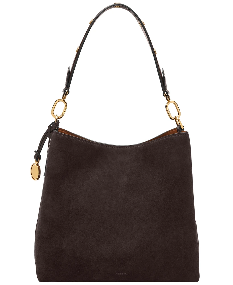 Fossil Jessie Suede Bucket Shoulder Bag