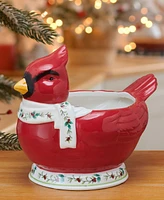 Winterberry Cardinal Candy Bowl