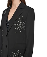 Karl Lagerfeld Paris Women's Embellished Blazer