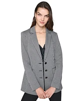 Karl Lagerfeld Paris Women's Striped Notched-Lapel Blazer