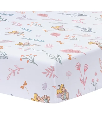 Bedtime Originals Disney Baby Tinker Bell Fairy Floral Baby/Toddler Fitted Crib Sheet