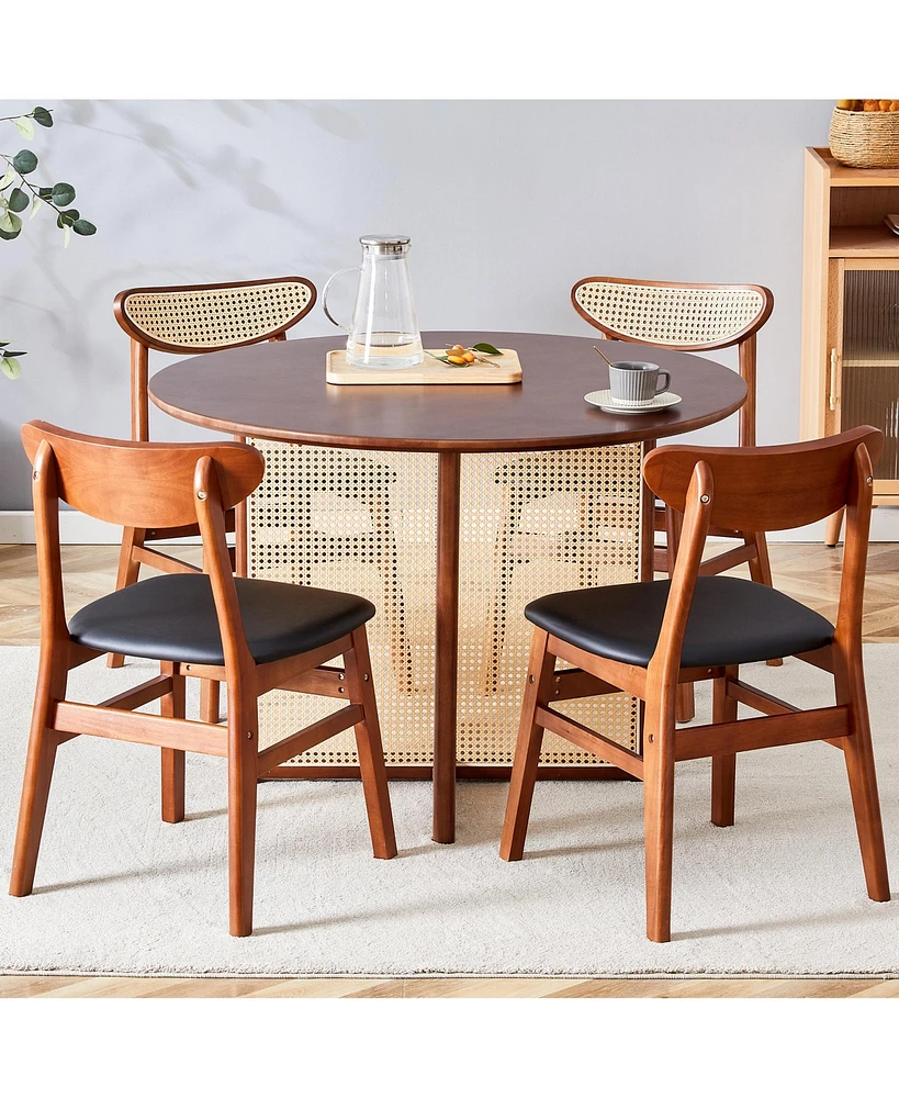 Simplie Fun Solid Wood Dining Set: Classic Style