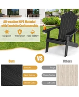 Skonyon Weather Resistant Hips Outdoor Adirondack Chair with Cup Holder