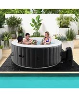 Skonyon 70 Inches Round Spa Pool Hottub with 110/130 Air Jets Electric Heater Pump