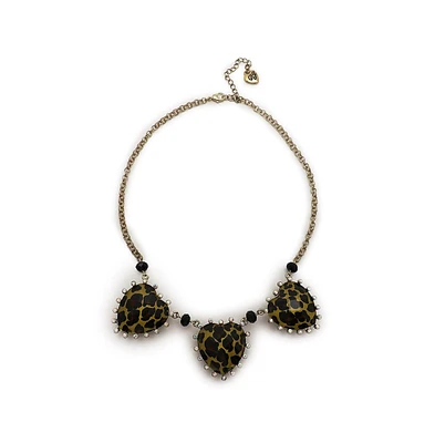 Sohi Women's Cheetah Statement Necklace