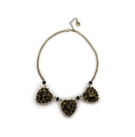 Sohi Women's Cheetah Statement Necklace