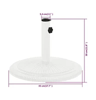 Umbrella Base White 17.7"x17.7"x11.8" Cast Iron
