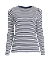 Lands' End Plus Lightweight Jersey Skimming Long Sleeve Crew Neck T-shirt