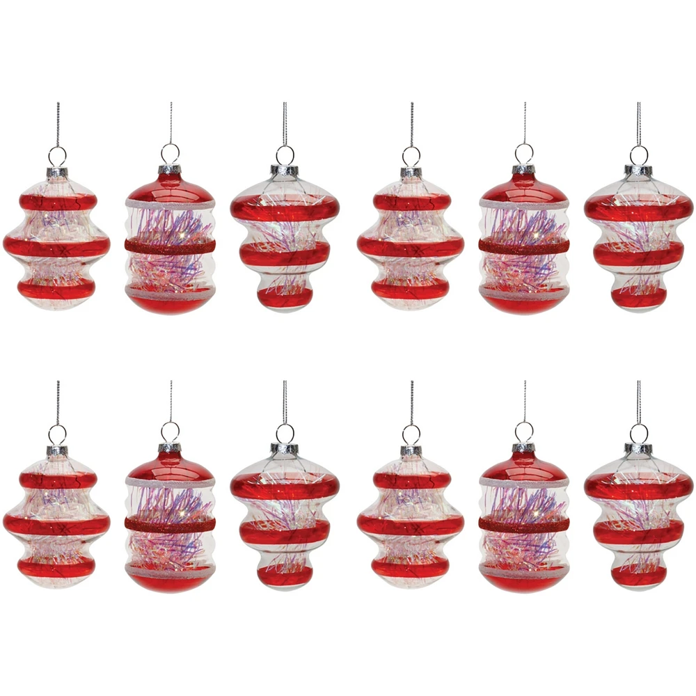 Slickblue Set of 12 Christmas Ornaments for Holiday Decorating