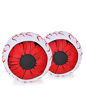 Givimo 2 Pack 3 Feet Halloween Inflatable Eyeballs with Air Blower