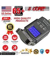 5 Core Fishing Scale 110lb/50kg Hanging Digital Luggage Weighing Scales w Measuring Tape - 2PCS