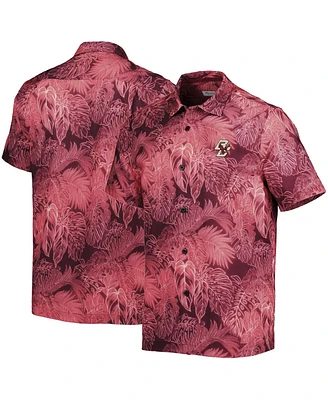 Tommy Bahama Men's Maroon Boston College Eagles Coast Luminescent Frond Camp IslandZone Button-Up Shirt