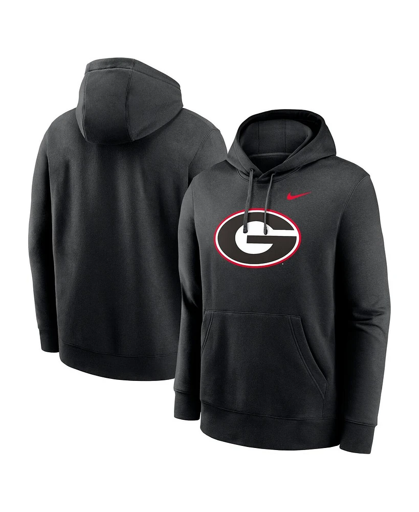 Nike Men's Georgia Bulldogs Primetime Evergreen Club Fleece Pullover Hoodie