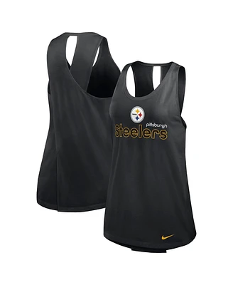 Nike Women's Black Pittsburgh Steelers Plus Performance Tank Top