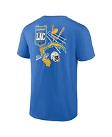 Fanatics Men's Powder Blue Los Angeles Chargers Split Zone T-Shirt