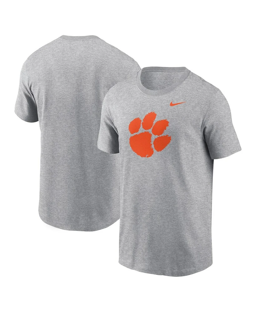 Nike Men's Heather Gray Clemson Tigers Primetime Evergreen Logo T-Shirt