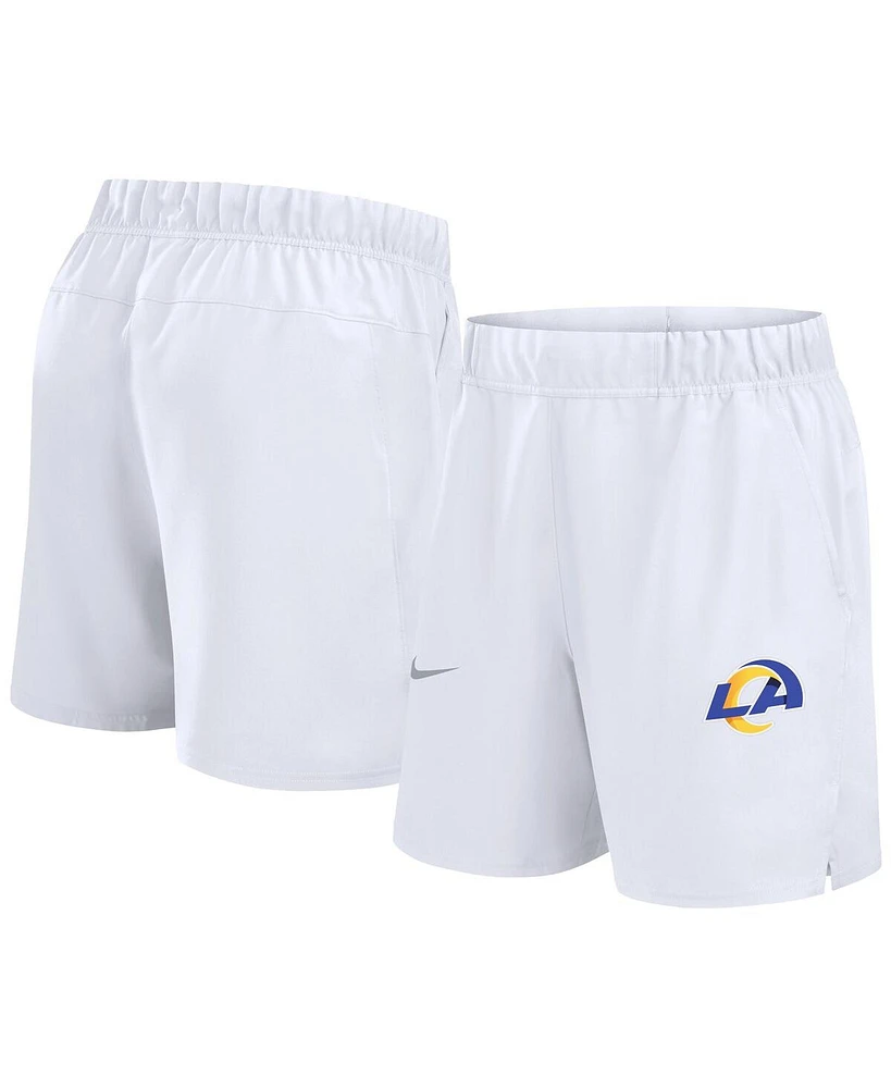 Nike Men's White Los Angeles Rams Blitz Victory Performance Shorts