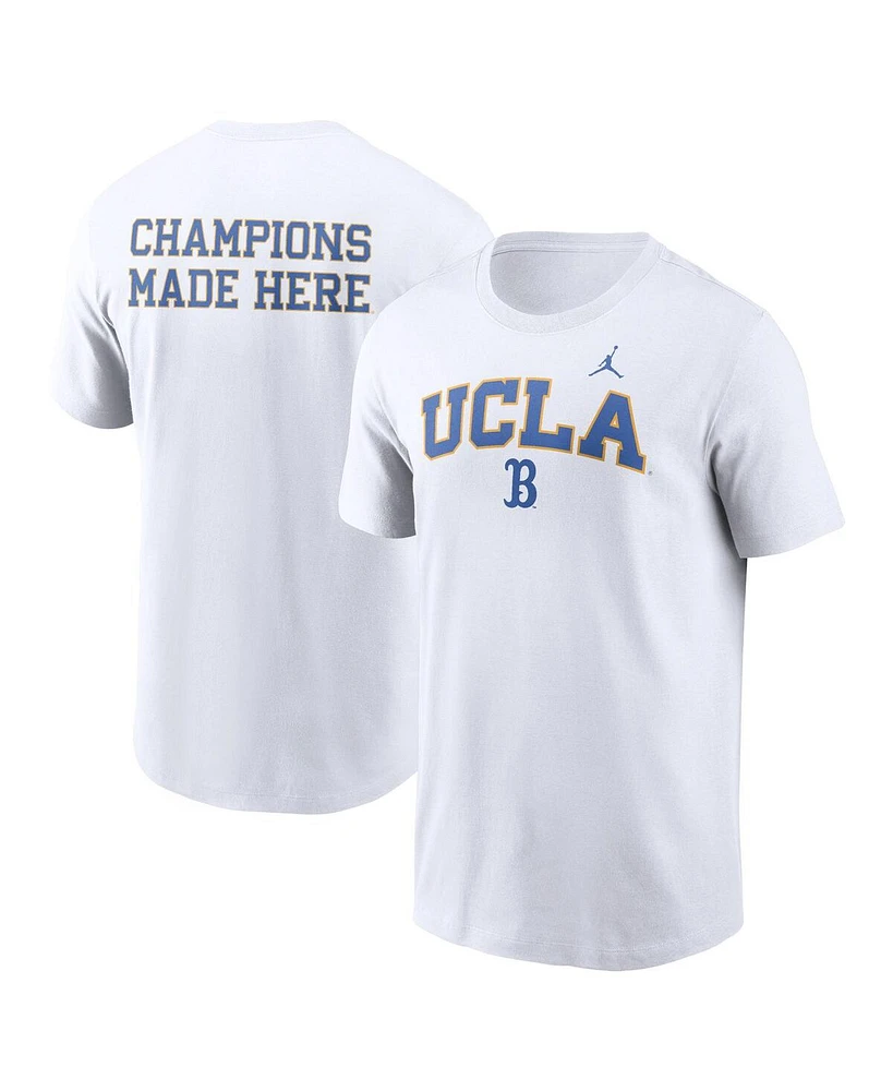 Jordan Men's White Ucla Bruins Blitz 2-Hit T-Shirt