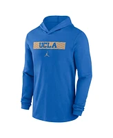 Jordan Men's Light Blue Ucla Bruins Sideline Hoodie Performance Long Sleeve T-Shirt