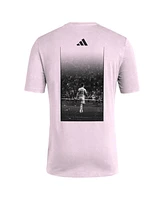 Adidas Men's Lionel Messi Light Pink Inter Miami Cf Greatest of All Time T-Shirt