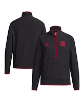 Adidas Men's Nebraska Huskers Coaches Sideline Half-Zip Jacket