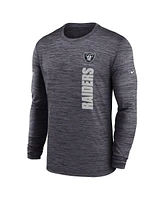 Nike Men's Las Vegas Raiders 2024 Sideline Velocity Performance Long Sleeve T-Shirt