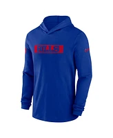 Nike Men's Royal Buffalo Bills Sideline Hoodie Performance Long Sleeve T-Shirt