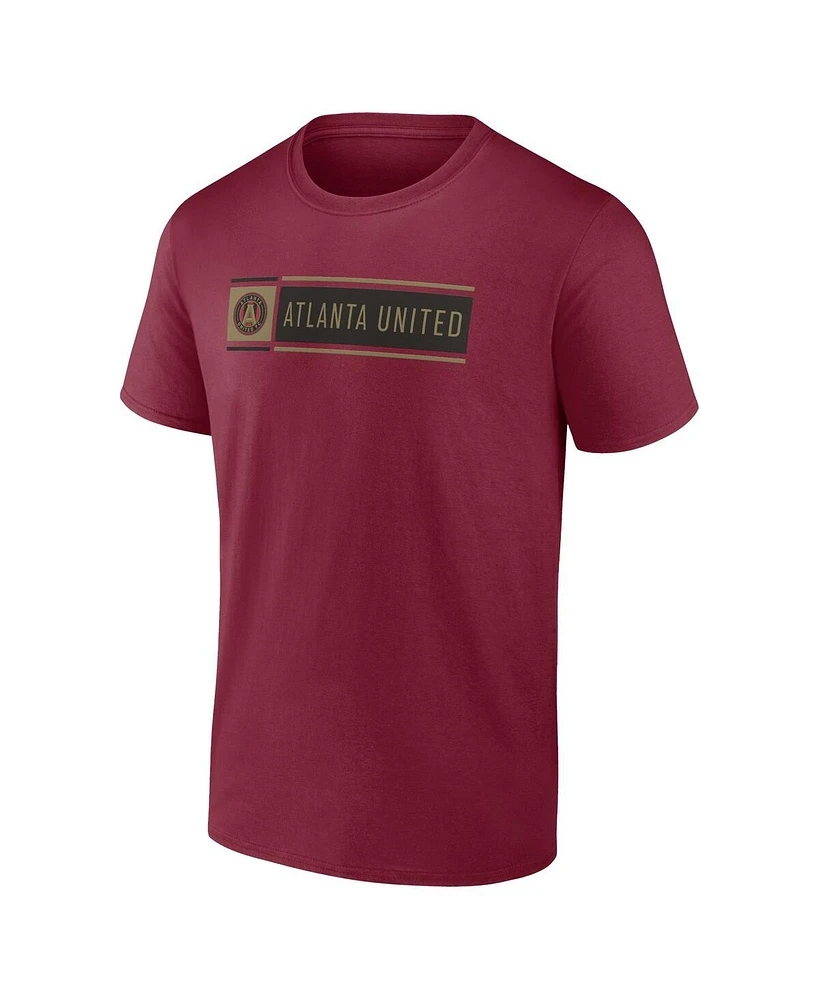 Fanatics Men's Red Atlanta United Fc Block T-Shirt
