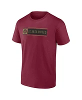 Fanatics Men's Red Atlanta United Fc Block T-Shirt