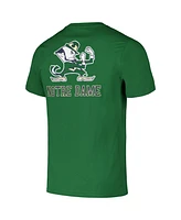 Colosseum Men's Green Notre Dame Fighting Irish Logo Lockup 2-Hit Active Blend T-Shirt