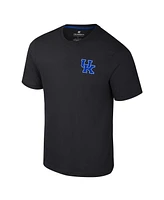 Colosseum Men's Black Kentucky Wildcats Logo Lockup 2-Hit Active Blend T-Shirt