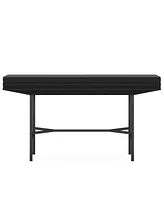 Tribesigns 55 Inches Console Table for Entryway, Narrow Sofa Table Behind The Couch for Living Room, Black Hallway Foyer Table for Entryway Entrance