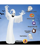 Givimo 12 Feet Halloween Inflatable Spooky Ghost with Blower and Led Lights