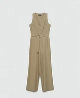 Mango Women's Belted Lyocell Jumpsuit